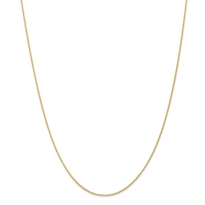 Pre-owned Superdealsforeverything Real 14kt Yellow Gold 1mm Parisian Wheat Chain; 14 Inch; Lobster Clasp