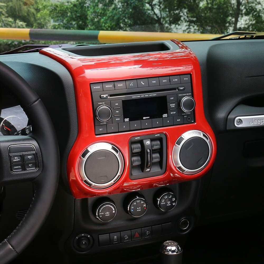 1pc Center Console Dashboard Panel Cover Trim For Jeep Wrangler JK 2011
