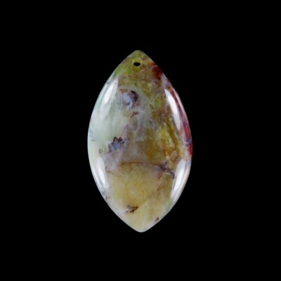 African Green Opal 44x25x7 mm Pendant bead GJ809001