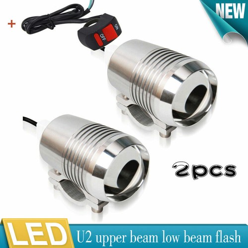 2X 30W LED Scheinwerfer +Schalter 2stk Tagfahrlicht Motorrad Zusatzscheinwerfer