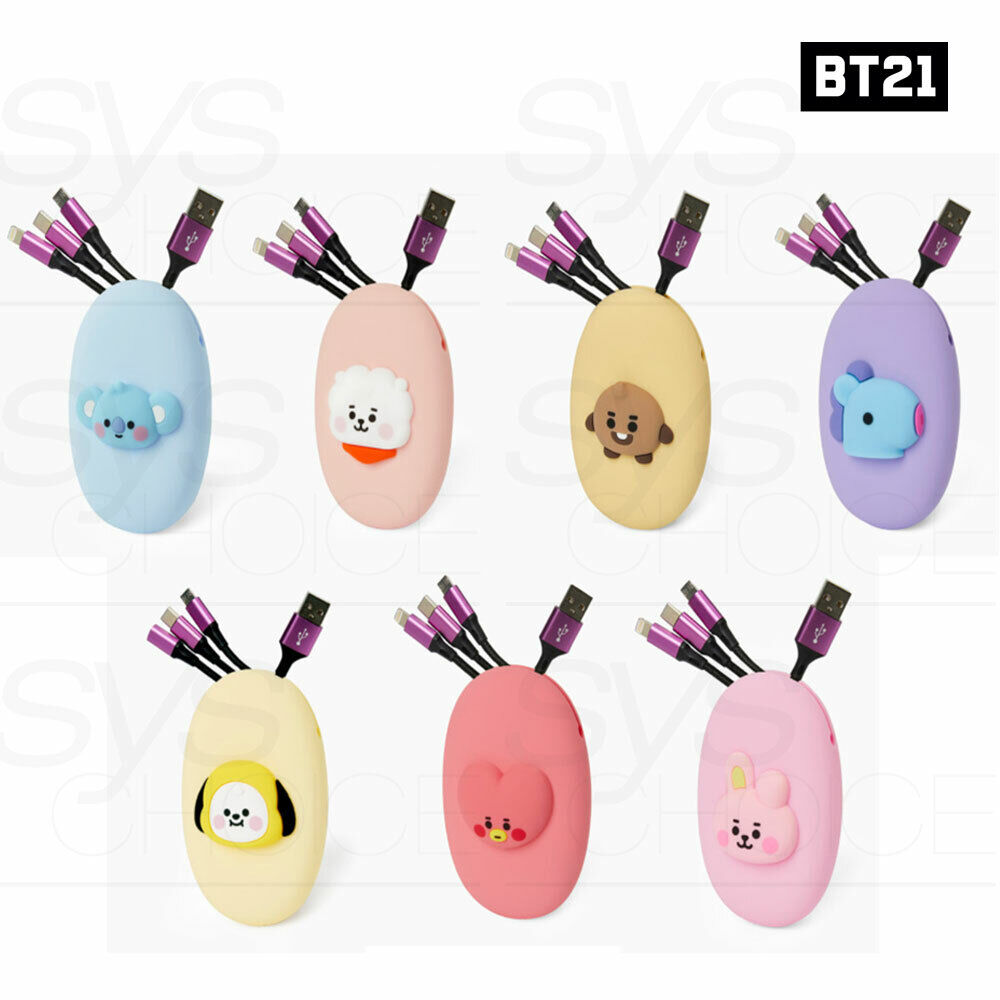 BTS BT21 Official Authentic Goods Multi Cable Pouch SET + Tracking