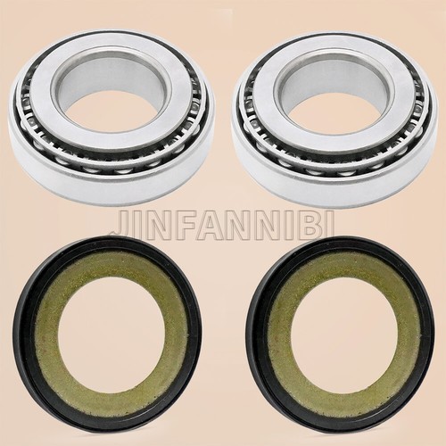 1" Fork Neck Post Stem Bearing Race Dust Seals Kit for Harley 48300-60 48315-60
