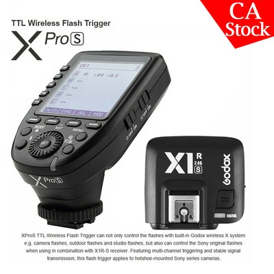 Godox XPRO-S 2.4G TTL LCD Transmitter Trigger X1R-S Receiver For Sony Camera