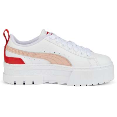 

Puma Mayze Lth Perforated Logo Platform Молодежные девушки с белыми кроссовками Casual S, Off white, Puma Mayze Lth Perforated Logo Platform Youth