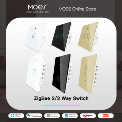 Zigbee Wall Touch Smart Light Switch with Neutral/No Neutral ,No Capacitor Smart