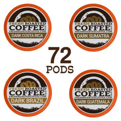 Dark Roast Variety Pack | 72 K-Cups, 2.0 Compatible | Fresh Roasted Coffee