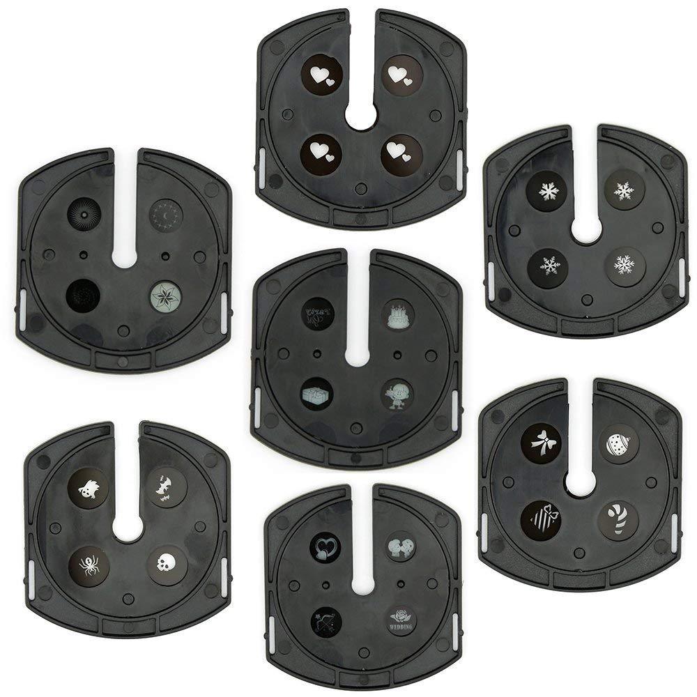 Rotating RGBW Projection LED Light, 7PCS Switchable Lens Stage Lighting Lamp