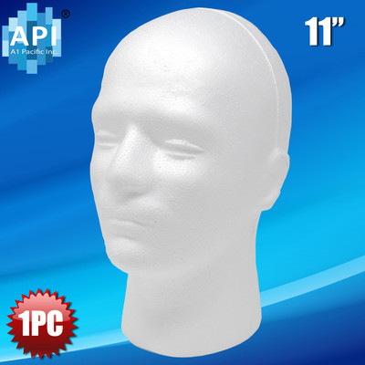 MALE FOAM MANNEQUIN MANIKIN head 11'' wig display hat glasses 1pc