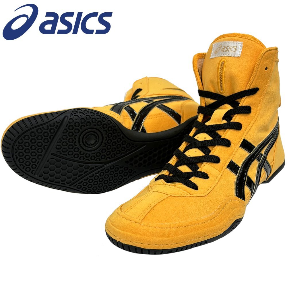 Pre-owned Asics 1083a001  Wrestling Boxing Shoes Yellow×black Ex-eo Successor Us7.5-11.5