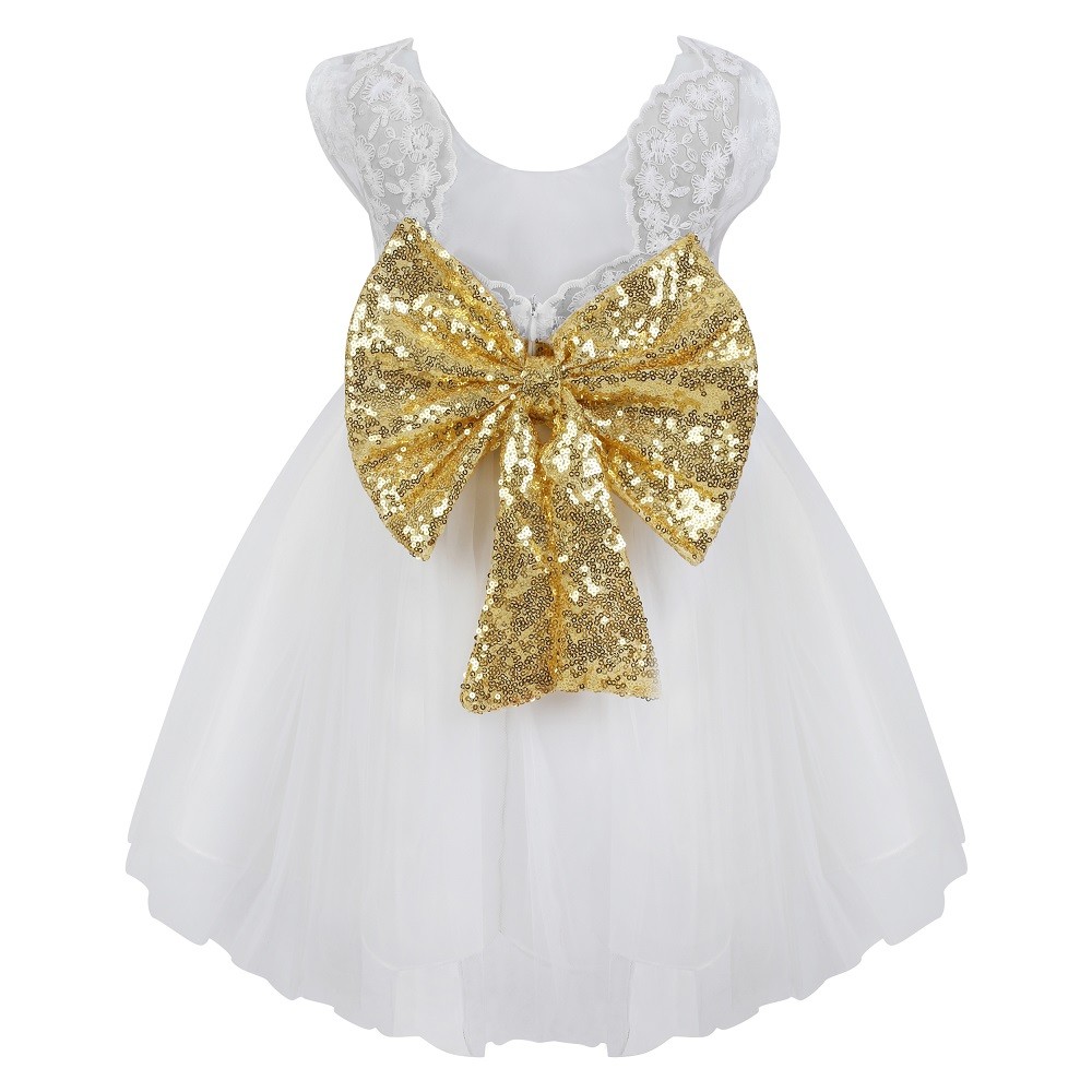 baby girl white occasion dress