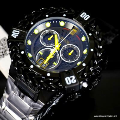 INVICTA INVICTA JT HERCULES BOLT RESERVE BLACK STEEL SWISS CHRONOGRAPH 56MM WATCH