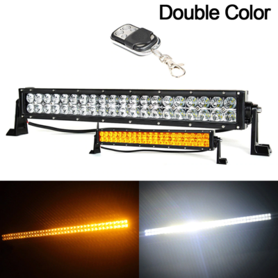 120W 40 LED Light Bar HS91 White Amber Combo w Remote Warning Strobing Mode