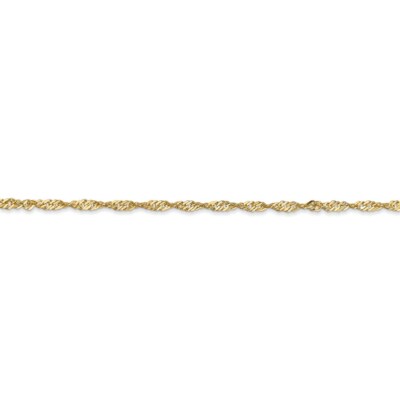 Pre-owned Superdealsforeverything Real 14kt Yellow Gold 1.6mm Singapore Chain; 30 Inch; Lobster Clasp