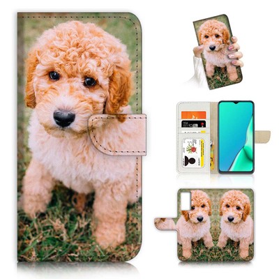 ( For ZTE A31 Lite ) Wallet Flip Case Cover AJ23072 Groodle Puppy Dog