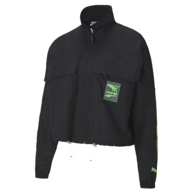 Женская куртка на молнии Puma Evide Track из ткани на молнии, размер L, Повседневная спортивная верхняя одежда