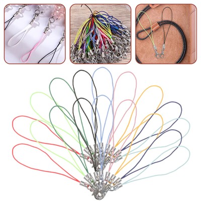 100 Pcs Cell Phone String Mobile Phone Straps Lobster Clasp With String