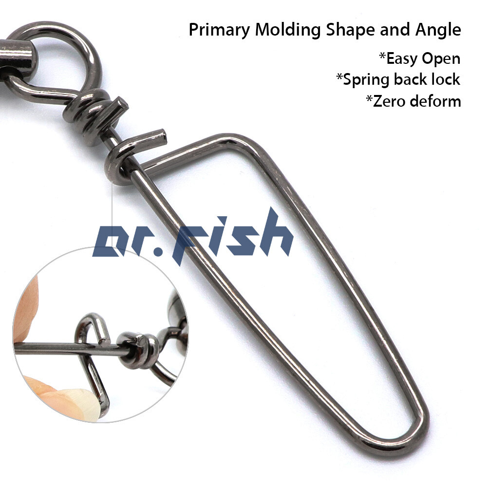 Ball Bearing Snap Swivels Coastlock 26-500Lb Black Nickel Lure Connector Tackle