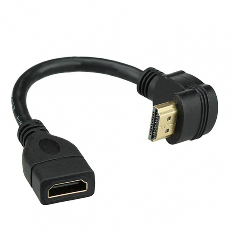Bluwee HDMI Extension Cable High Speed 90-Degree Angle HDMI Male to Female Wire