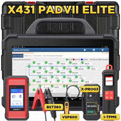 LAUNCH X431 PAD VII Pad7 Pro Car Diagnostic Scanner J2534 Key Programming Coding