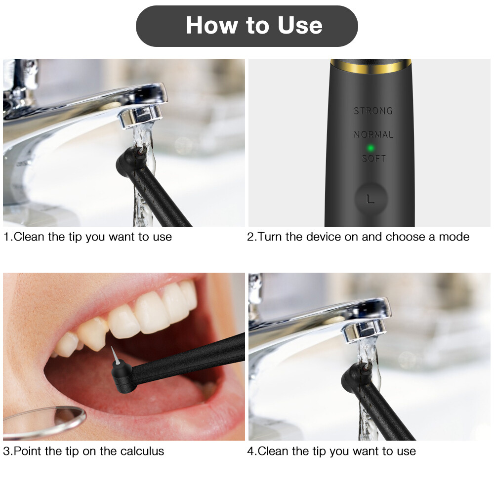 Ultrasonic Dental Scaler Calculus Tartar Remove Teeth Clean Tool Tooth Whitening