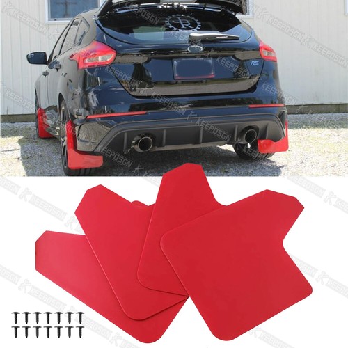 For Ford Focus ST SE RS S 4Pcs/Set Red Rally Mud Flaps Splash
