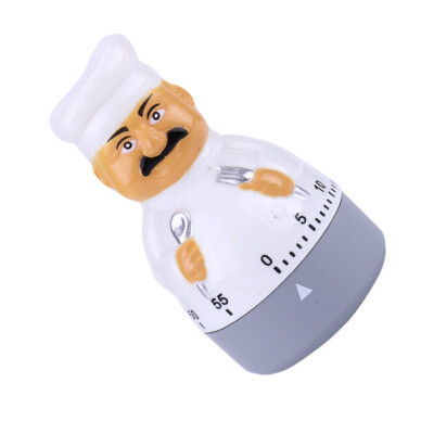 1PC Kitchen Timer Cartoon Cooking Timer Manual Chef Timer Mechanical Timer 60