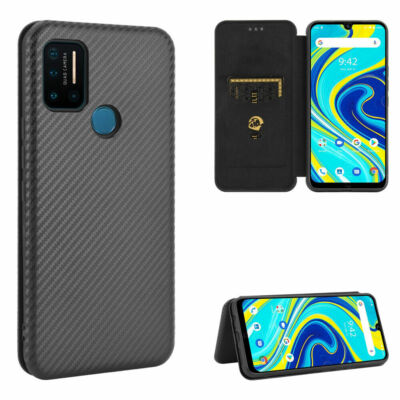 NEW Flip Carbon Fiber Stand Leather Wallet Magnetic PHONE Case Cover