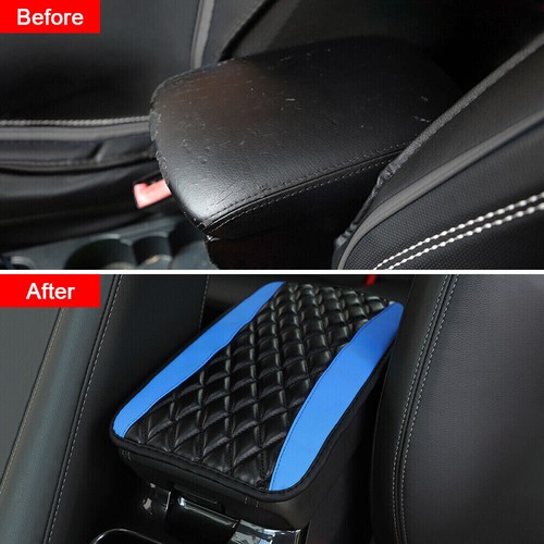 Car Leather Armrest Pad Cover Center Console Box Cushion Mat Protector Universal