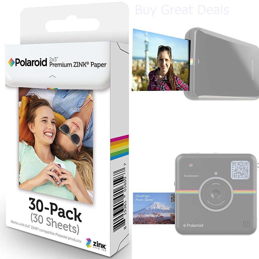 30 Sheets For Polaroid Snap 2x3 Inch Polaroid Zink Photo Paper Camera Film New Ebay