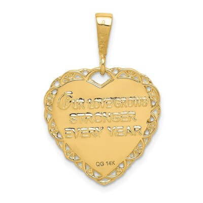 Pre-owned Superdealsforeverything Real 14kt Yellow Gold Reversible 50th Anniversary Charm