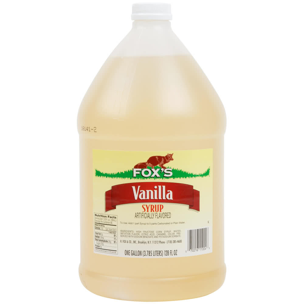 UPC 070216110046 product image for Fox's Light Vanilla Syrup 1 Gal 128 Fl Oz Made In Usa Free Shipping | upcitemdb.com