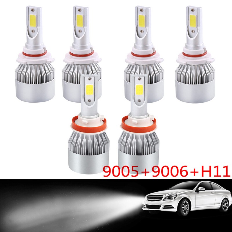 9006 LED Headlight Kit 3900W 585000LM CREE Hi Low Bulbs 6000K Combo 9005 H11