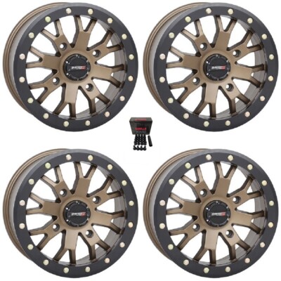 System 3 SB-4 Beadlock 15x10 Wide Wheels Bronze (5+5) Polaris RZR 1000 XP (4)