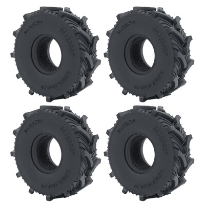 Qmore 1.0'' Beadlock Wheel Rims+Tire 43mm for RC Crawler Axial SCX24 & 1/18 TRX4M