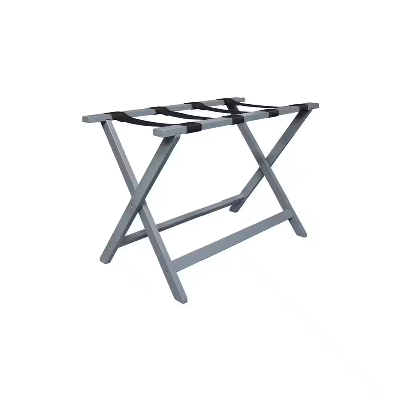 Wood Folding Luggage Rack Hotel Style Suitcase Stand Extra Wide Heavy Duty