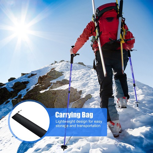 Trekking Poles Nordic Walking Hiking Stick Anti-shock Adjustable Alpenstock Pair