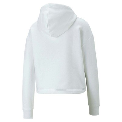 

Puma Power Tape Cropped Pullover Hoodie Женская белая повседневная верхняя одежда 67223902, Белый