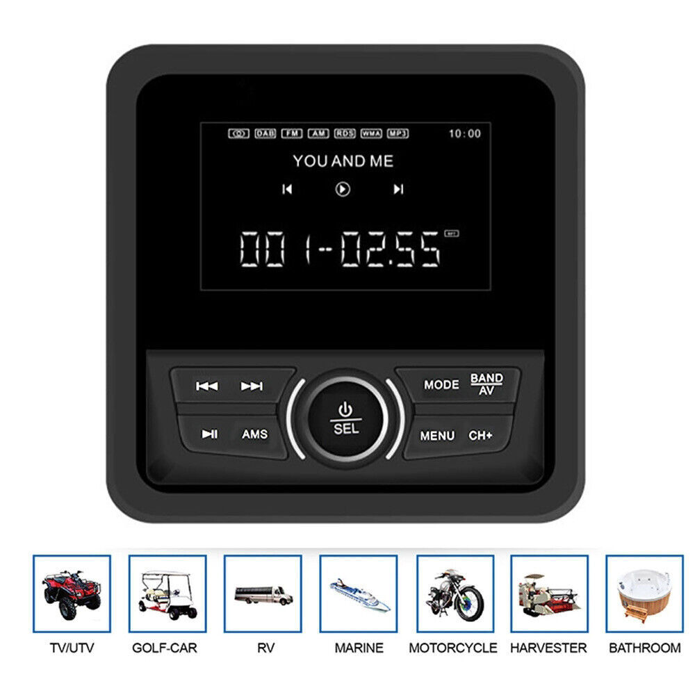Marine Stereo Radio w/GPS Motorcycle Audio Boat Car MP3 Player Auto Sound System