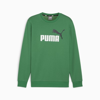 Толстовка с круглым вырезом и двухцветным логотипом Puma Essentials мужская зеленая 58676286
