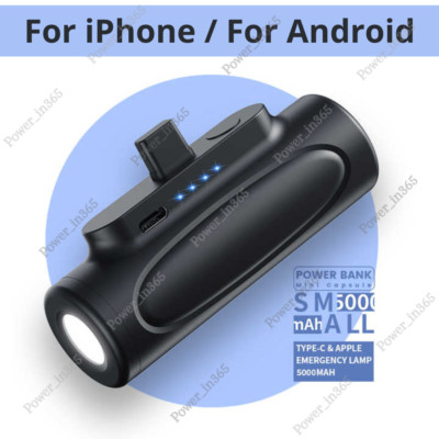 5000mAh Portable Power Bank Mini Battery Charger For iPhone Android iPhone 15