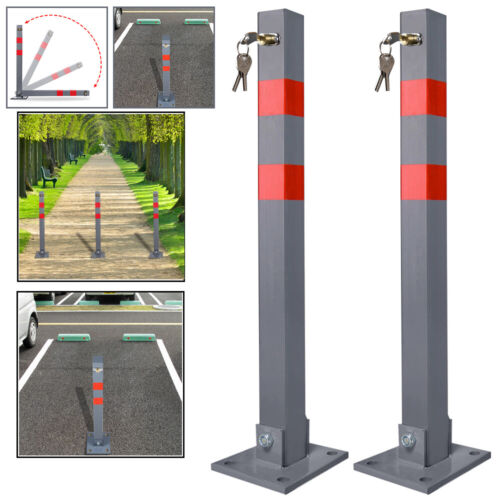 Parkpfosten Klappbar Parkplatzsperre Absperrpfosten Parkplatz Absperrung Stahl #