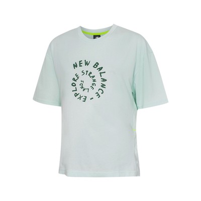 

Женская футболка New Balance Wmns Essentials SS Lifestyle светло-голубая, Light blue, New Balance Wmns Essentials SS Lifestyle T-Shirt