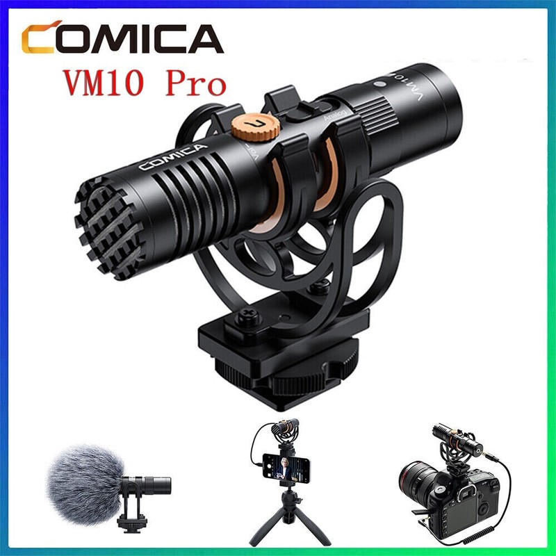 Comica Vm10 Pro Camera Shotgun Microphone With Shock Mount Gain Control Deadcat。