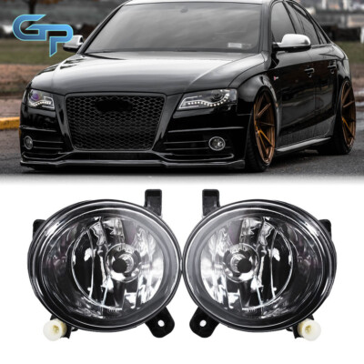 Fit For 2009-2012 Audi A4 S4 B8 Sedan Front Bumper Fog Lights Lamp Clear W/Bulb