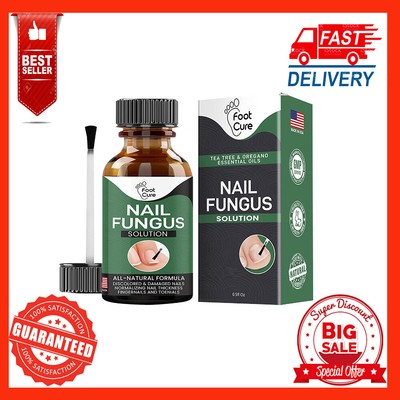 Foot Cure Extra Strong Nail & Toe Fungus Treatment - Made In USA, Best Nail Set,