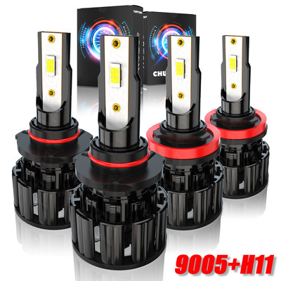 For GMC Yukon 2015-2021 H11+9005 Headlight COMBO LED Bulb Hi/Lo Beam 6000K