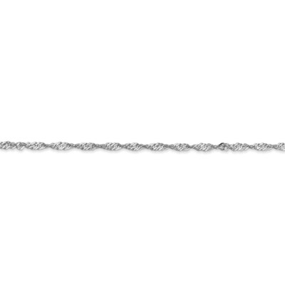 Pre-owned Superdealsforeverything Real 10kt White Gold 1.7mm Singapore Chain; 20 Inch; Lobster Clasp