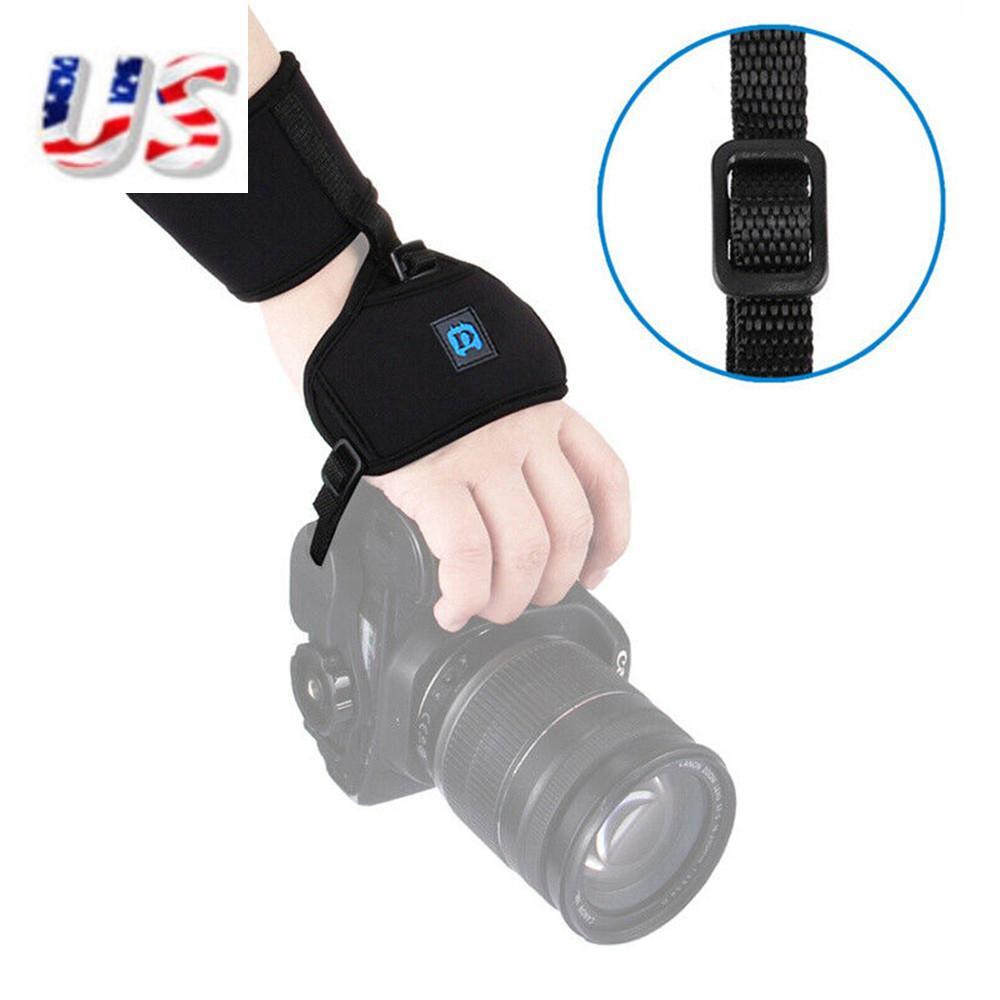 Secure Neoprene Camera Grip Hand Strap w/ Plate For Canon Nikon SLR/DSLR Cameras