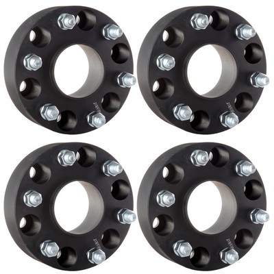 4 CHEVY 6x55 BLACK HUB CENTRIC 2quot THICK WHEEL SPACERS ADAPTERS 781 HUB BORE