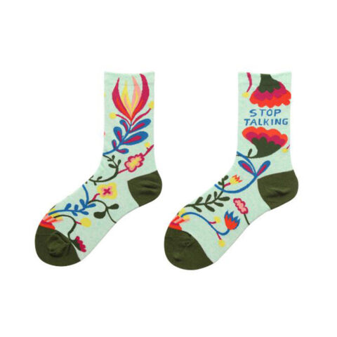NEU Damen Baumwolle Crew Socken Warme lustige Kletterpflanze Jacquard Dress Sock – Bild 9